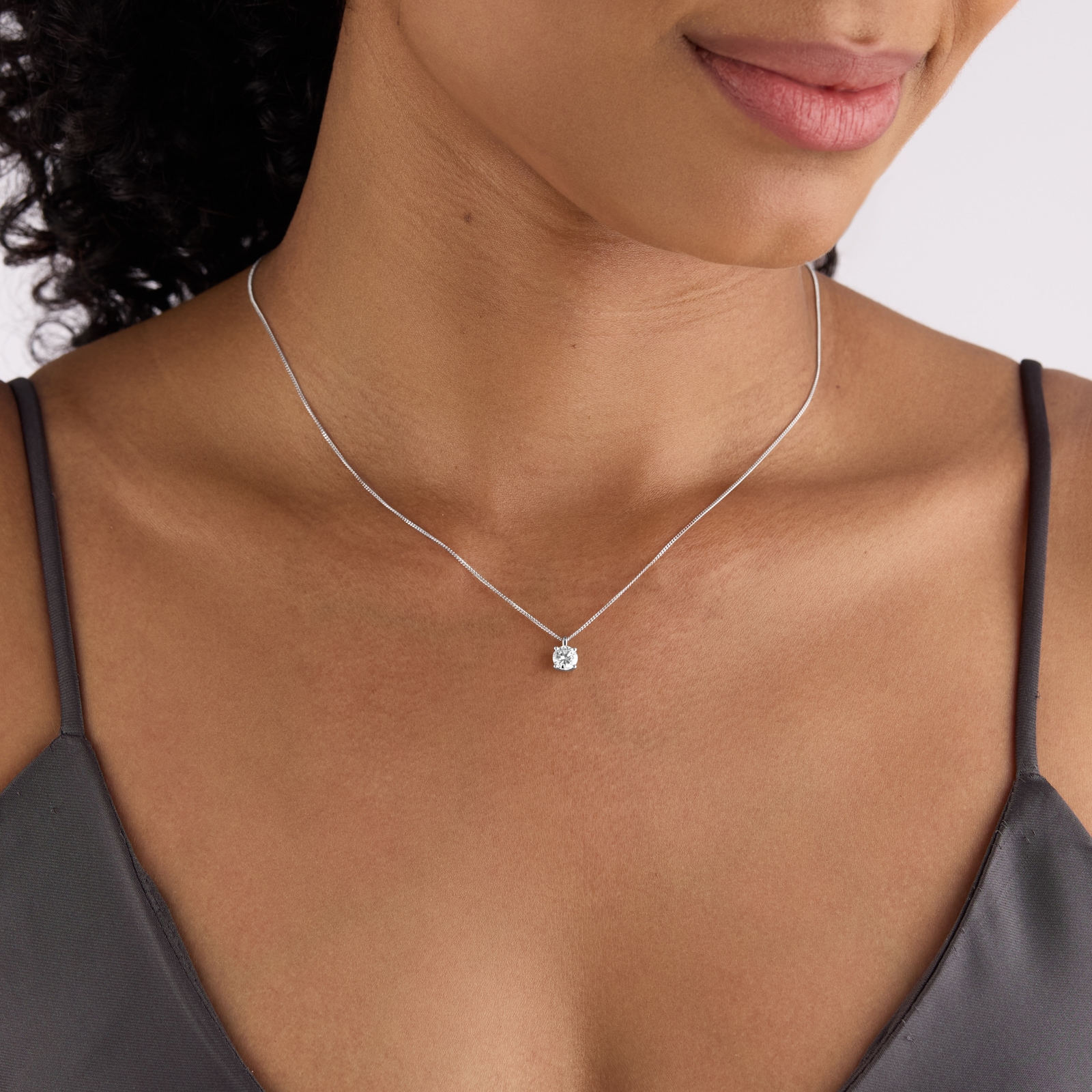 Mappin & Webb Platinum 0.50cttw Round Brilliant Cut Diamond Pendant