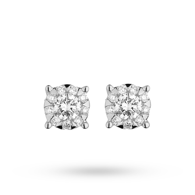 Mappin & Webb Masquerade 18ct White Gold 0.20cttw Diamond Stud Earrings