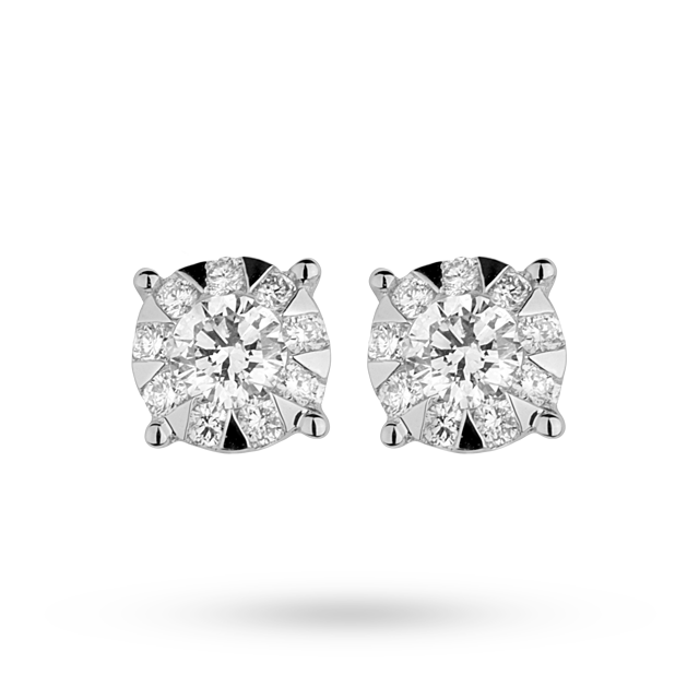 Mappin & Webb Masquerade 18ct White Gold 0.49cttw Diamond Stud Earrings