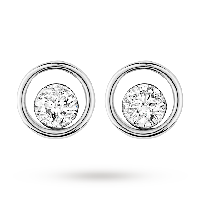 Buy White Gold Earrings for Women by Angara Online | Ajio.com