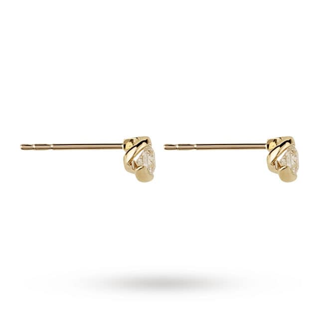 Goldsmiths 9 Carat Gold 0.25ct Wrapped In Love Diamond Earrings