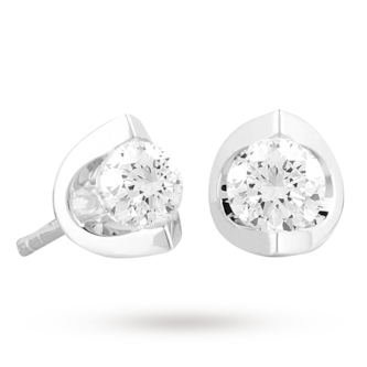 Goldsmiths 18ct White Gold 0.40ct Tension Set Canadian Diamond Earrings Goldsmiths 18ct White Gold 0.40ct Tension Set Canadian Diamond Earrings