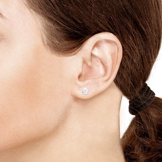 Goldsmiths 18ct White Gold 0.40ct Tension Set Canadian Diamond Earrings Goldsmiths 18ct White Gold 0.40ct Tension Set Canadian Diamond Earrings