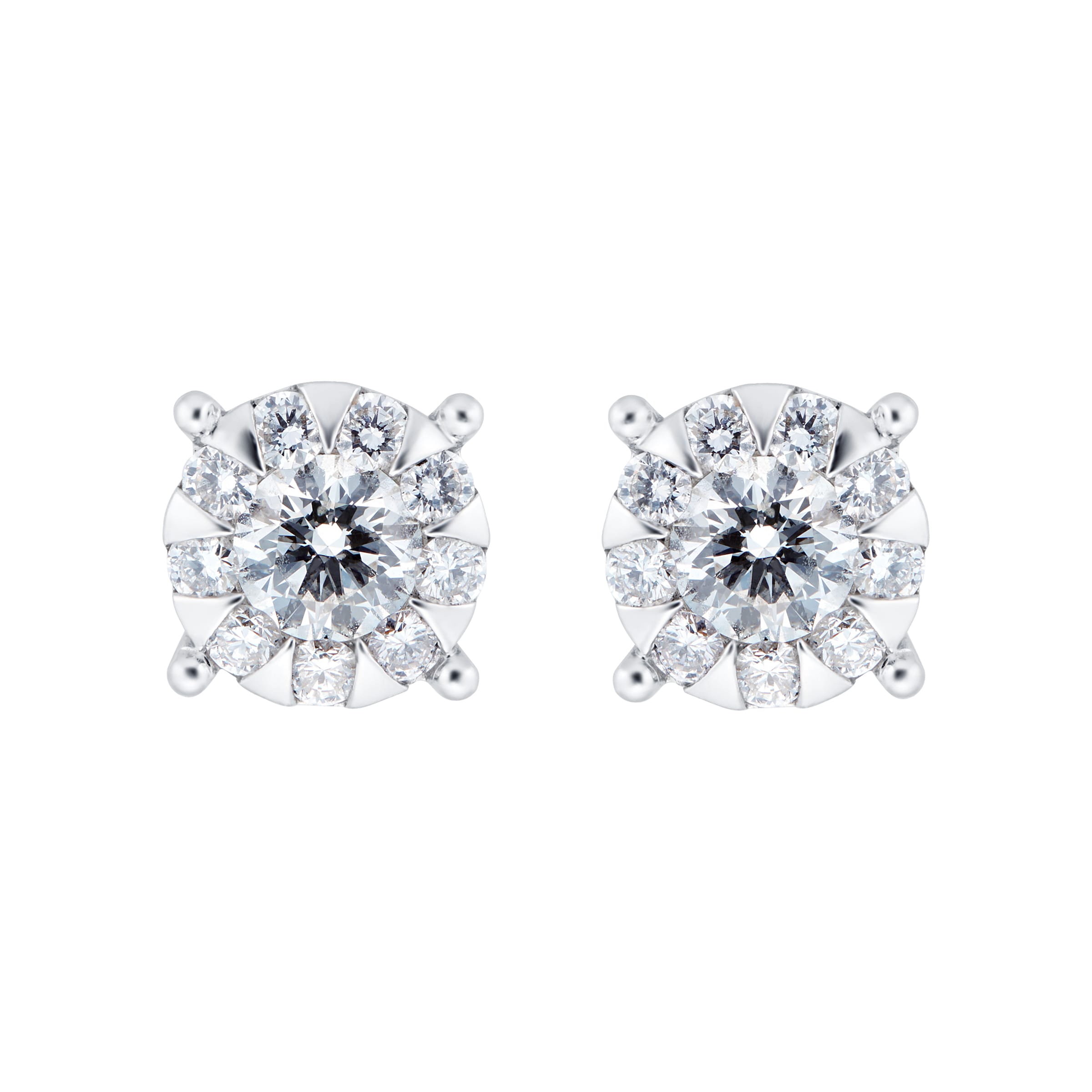 Masquerade 18ct White Gold 1.34cttw Diamond Stud Earrings