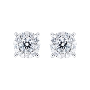 Mappin & Webb Masquerade 18ct White Gold 1.34cttw Diamond Stud Earrings