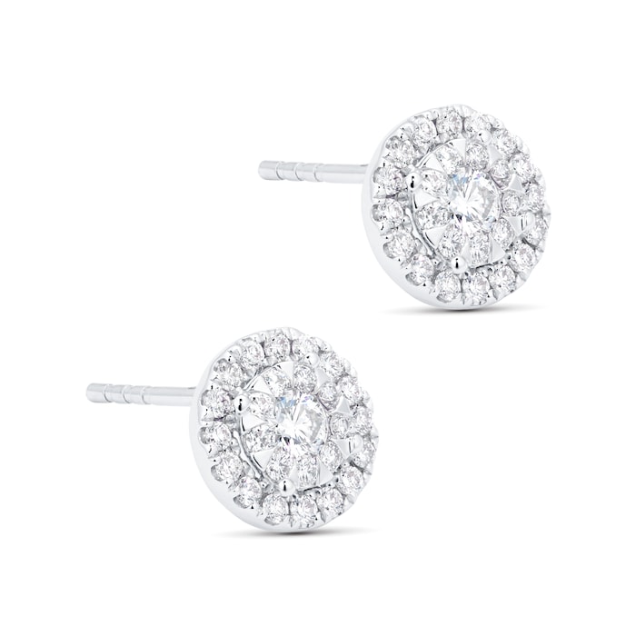 Mappin & Webb Masquerade 18ct White Gold 0.59cttw Diamond Stud Earrings