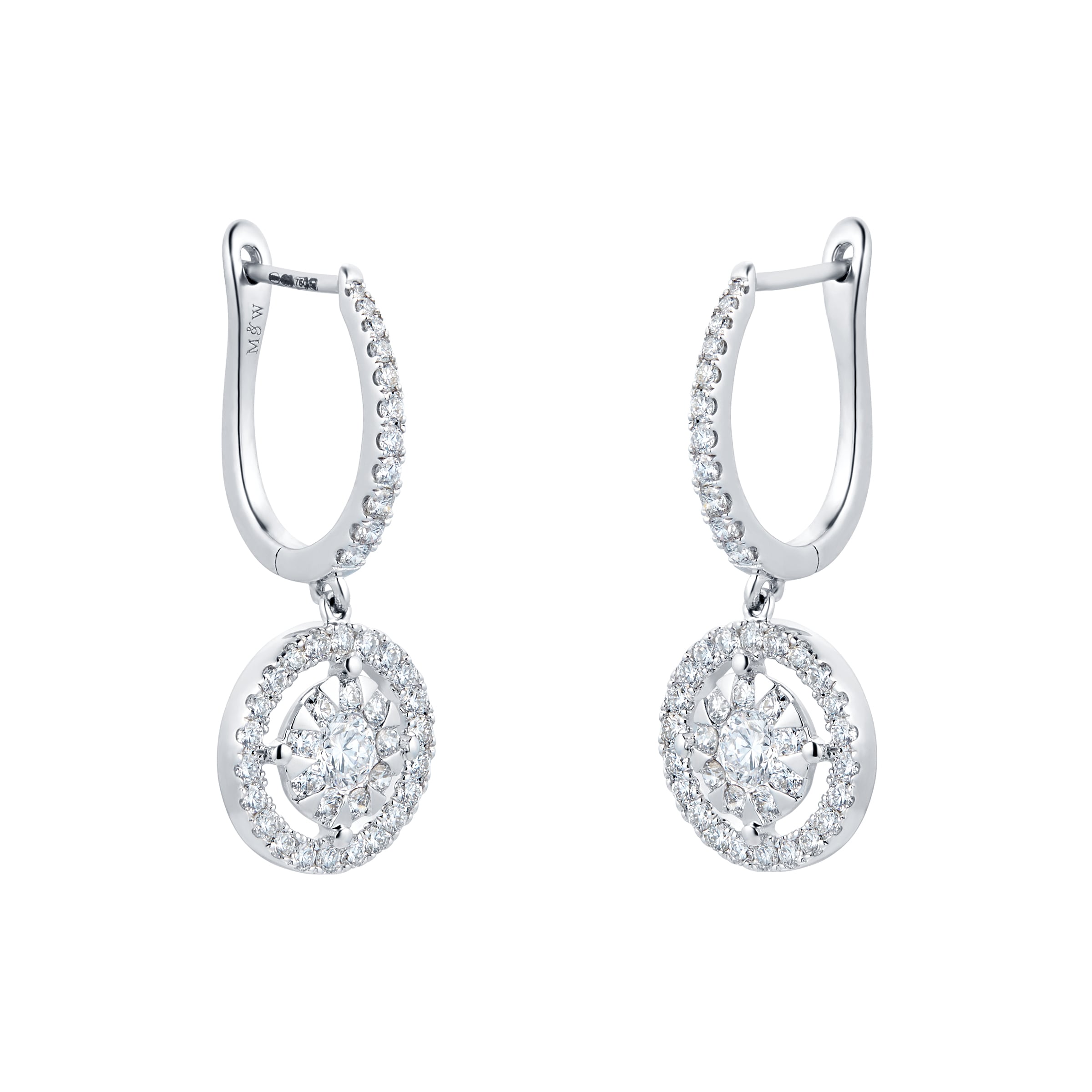 sterling silver blue diamond earrings