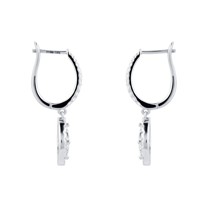 Mappin & Webb Masquerade 18ct White Gold 1.28cttw Diamond Drop Earrings