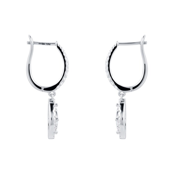 Mappin & Webb Masquerade 18ct White Gold 1.28cttw Diamond Drop Earrings