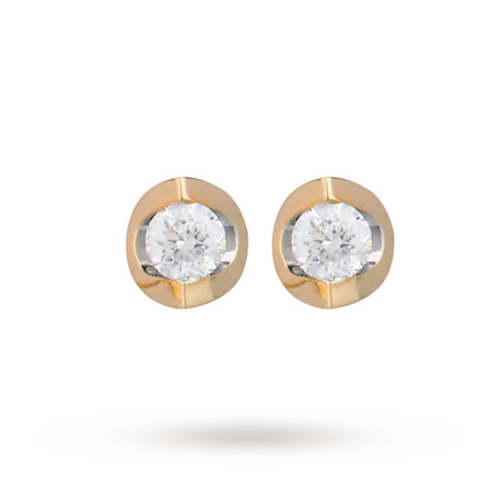 Goldsmiths 9 Carat Gold 0.10ct Tension Set Diamond Earrings 5062010CID ...