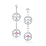 Mappin & Webb Large White Gold and Diamond Drop Earrings