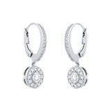 Mappin & Webb Fonteyn 18ct White Gold 0.66cttw Diamond Halo Carriage Earrings