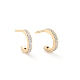 Mappin & Webb Libretto 18ct Yellow Gold 0.16cttw Diamond Small Hoop Earrings