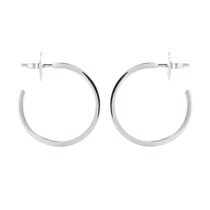 Mappin & Webb Libretto 18ct White Gold 0.45cttw Diamond Hoop Earrings