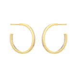 Mappin & Webb Libretto 18ct Yellow Gold 0.43cttw Diamond Hoop Earrings