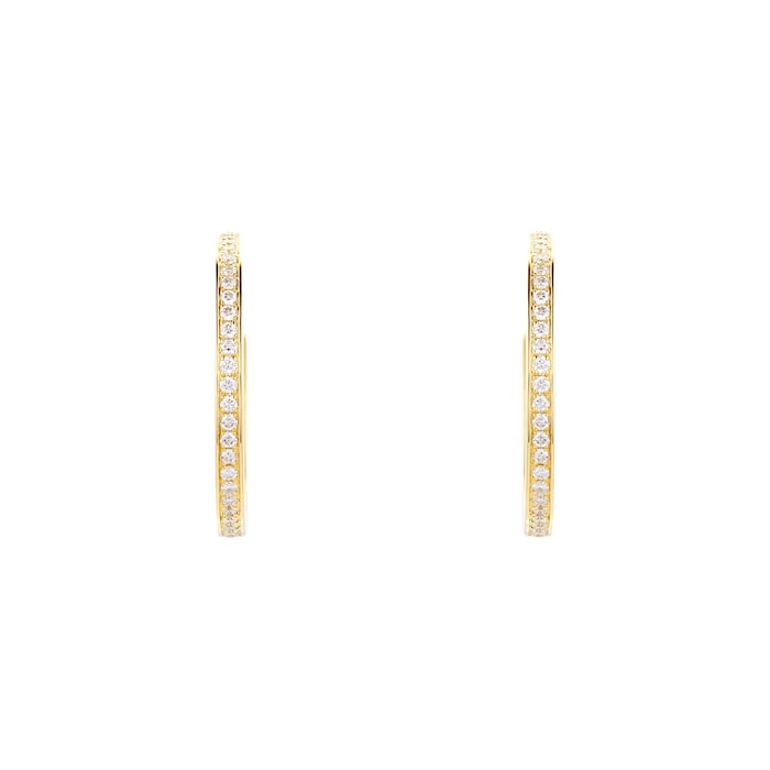 Mappin & Webb Libretto 18ct Yellow Gold 0.43cttw Diamond Hoop Earrings