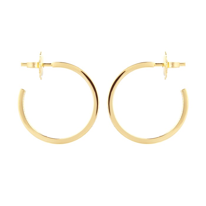 Mappin & Webb Libretto 18ct Yellow Gold 0.43cttw Diamond Hoop Earrings