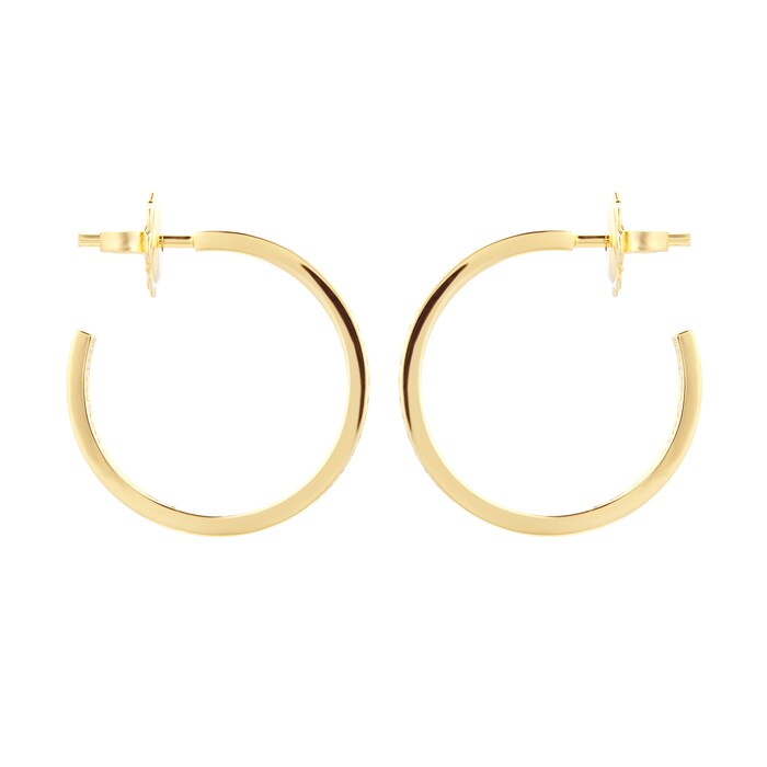 Mappin & Webb Libretto 18ct Yellow Gold 0.43cttw Diamond Hoop Earrings