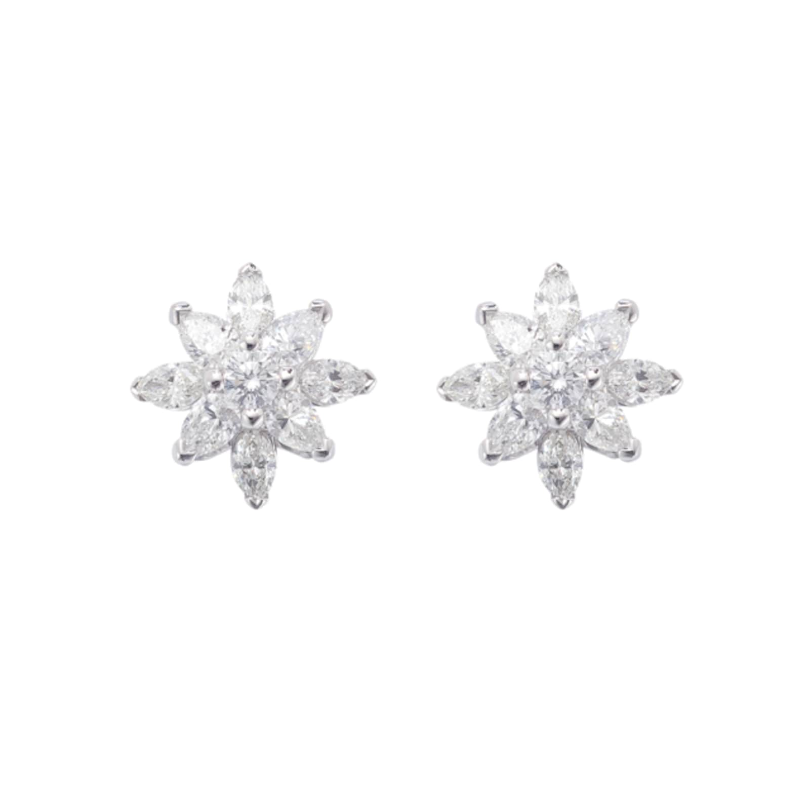 Mappin & Webb Aster Platinum 0.88cttw Diamond Stud Earrings E0035SH ...