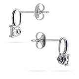Goldsmiths 9ct White Gold 0.45ct Invisible Diamond Set Stud Earrings