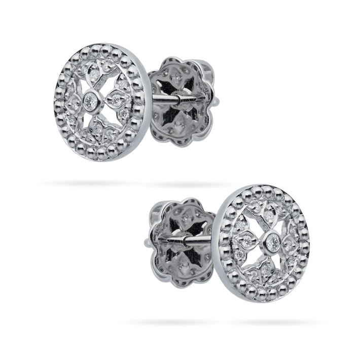 Mappin & Webb Empress 18ct White Gold 0.10cttw Diamond Stud Earrings