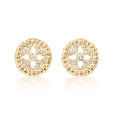 Mappin & Webb Empress 18ct Yellow Gold 0.10cttw Diamond Stud Earrings