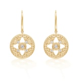 Mappin & Webb Empress 18ct Yellow Gold 0.17cttw Diamond Drop Earrings