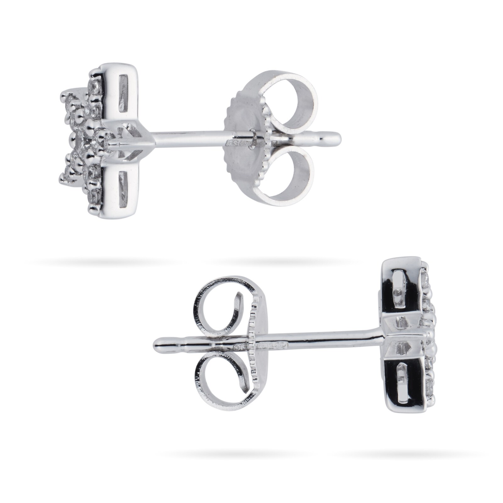 Goldsmiths 9ct White Gold 0.15ct Diamond Star Stud Earrings EA0623D69KW ...