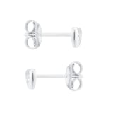 Goldsmiths 9ct White Gold Diamond Set Heart Stud Earrings