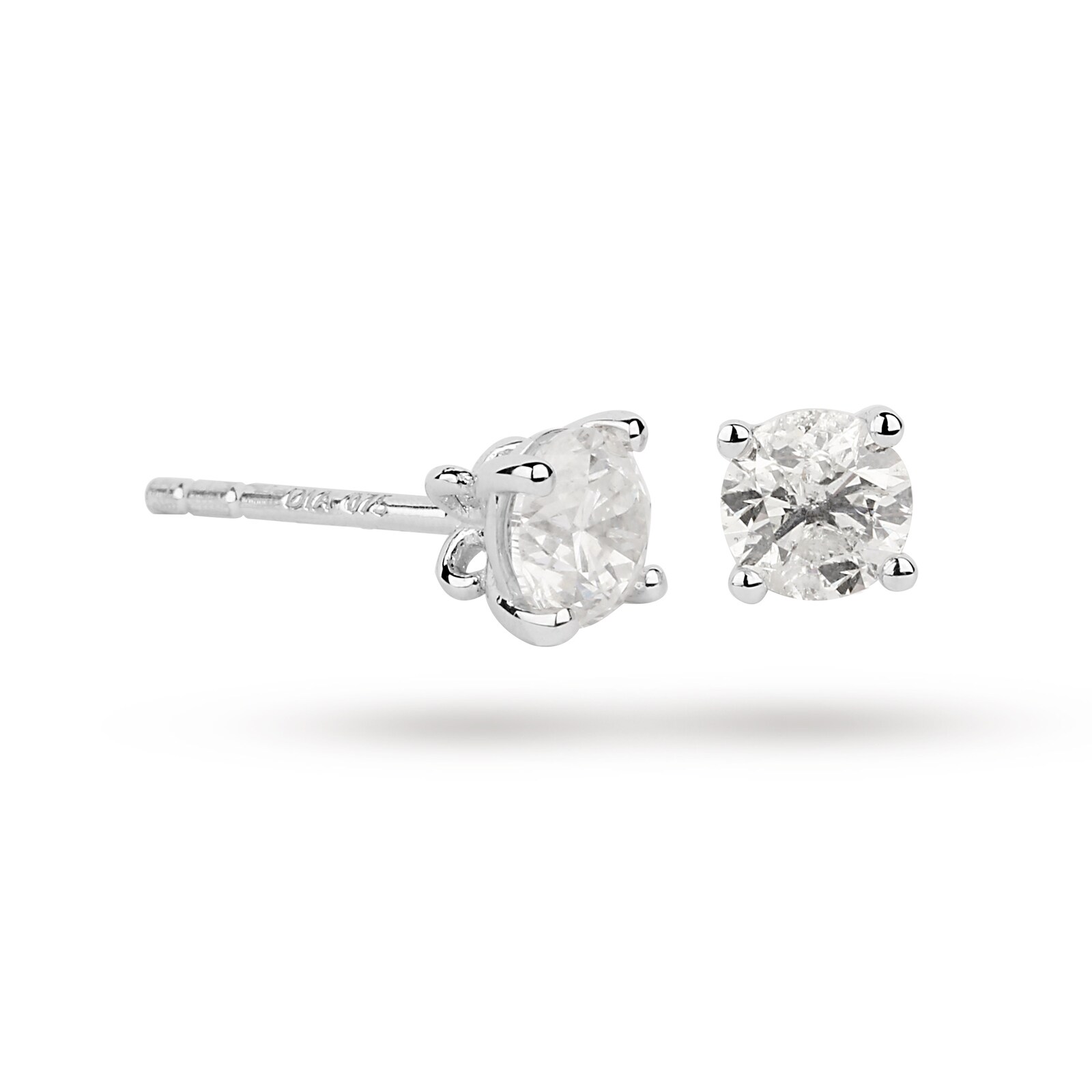 9ct White Gold 0.15ct Brilliant Cut Stud Earrings