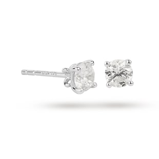 Goldsmiths 9ct White Gold 0.15ct Brilliant Cut Stud Earrings