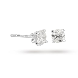 12152323 - 9ct White Gold 0.15ct Brilliant Cut Stud Earrings