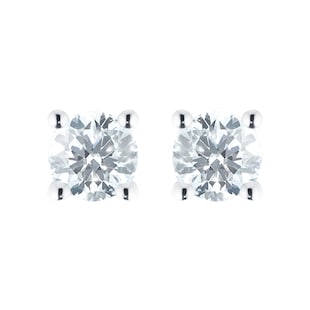 Goldsmiths 9ct White Gold 0.25ct Brilliant Cut Stud Earrings