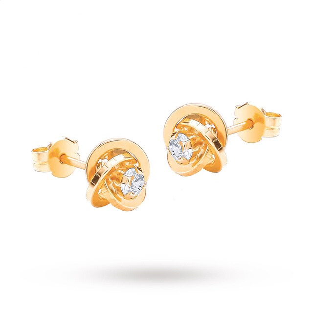 Goldsmiths 9ct Yellow Gold Knot Earrings