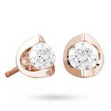 Goldsmiths 18ct Rose Gold 0.40ct Tension Set Diamond Earrings