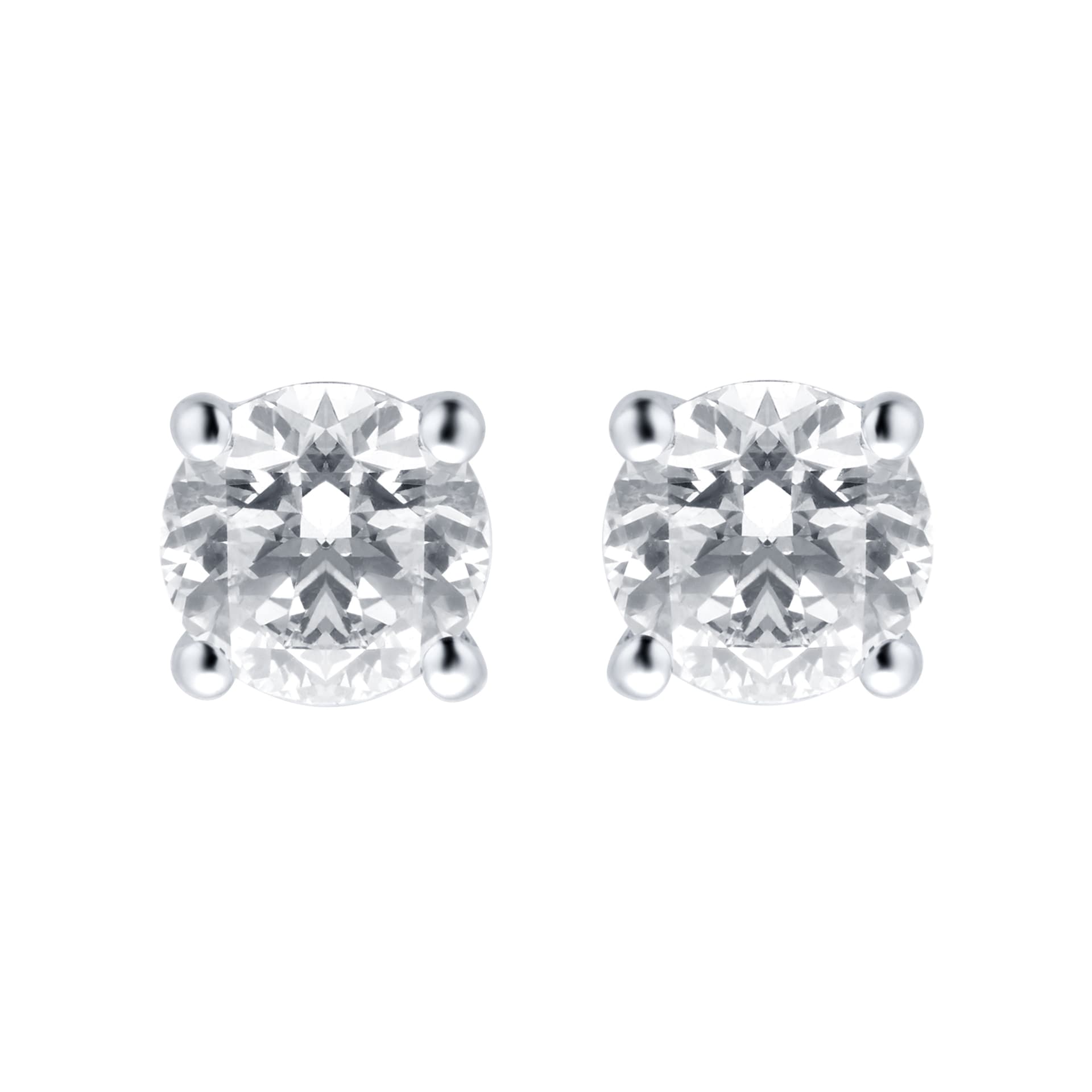 9ct White Gold 0.50ct Diamond Stud Earrings main image 1