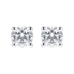 12152680 - 9ct White Gold 0.50ct Brilliant Cut Stud Earrings