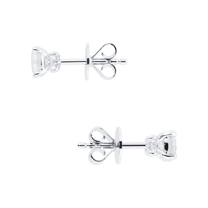 Goldsmiths 9ct White Gold 0.50ct Brilliant Cut Stud Earrings