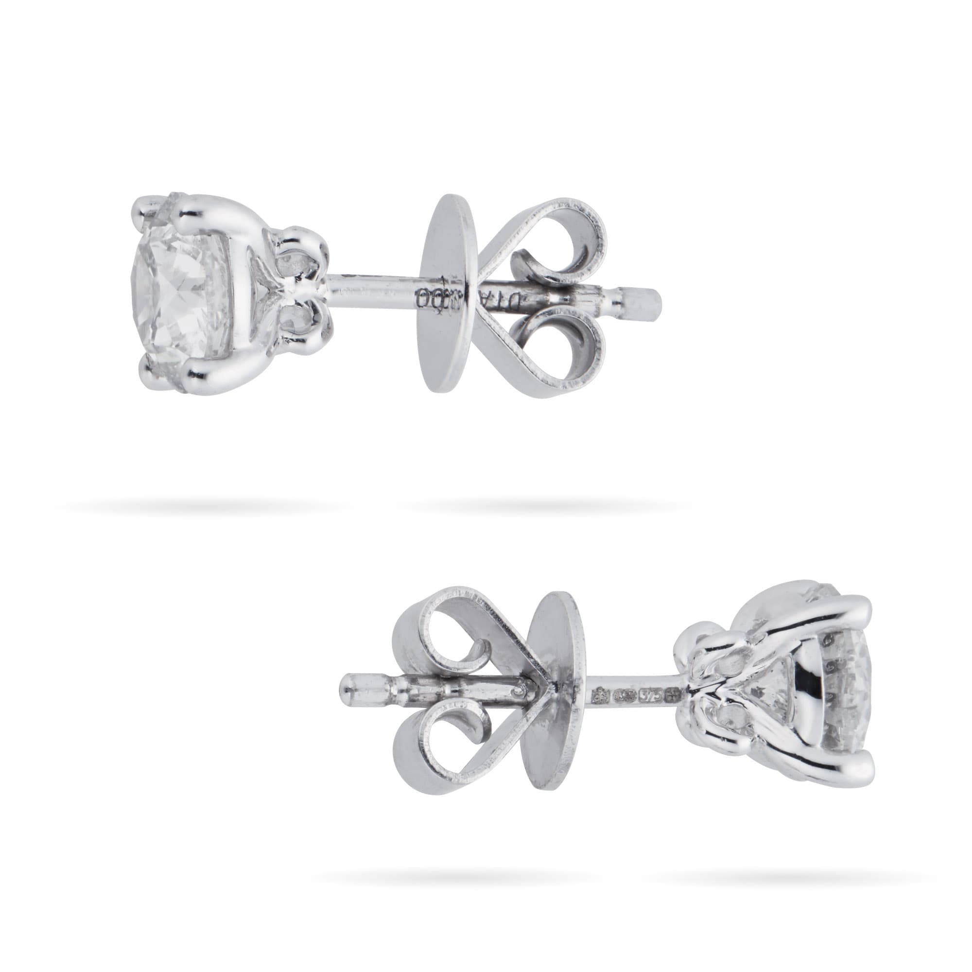 Goldsmiths 9ct White Gold 1.00cttw Brilliant Cut Stud Earrings