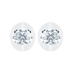 12152697 - 9ct White Gold 0.25ct Canadian Diamond Tension Set Earrings