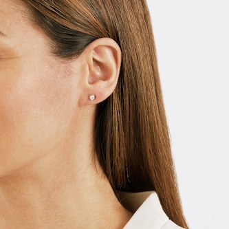 Goldsmiths 9ct White Gold 0.25ct Canadian Diamond Tension Set Earrings