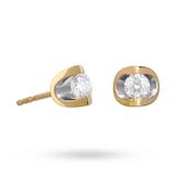 Goldsmiths 9ct Yellow Gold 0.25ct Tension Set Diamond Earrings