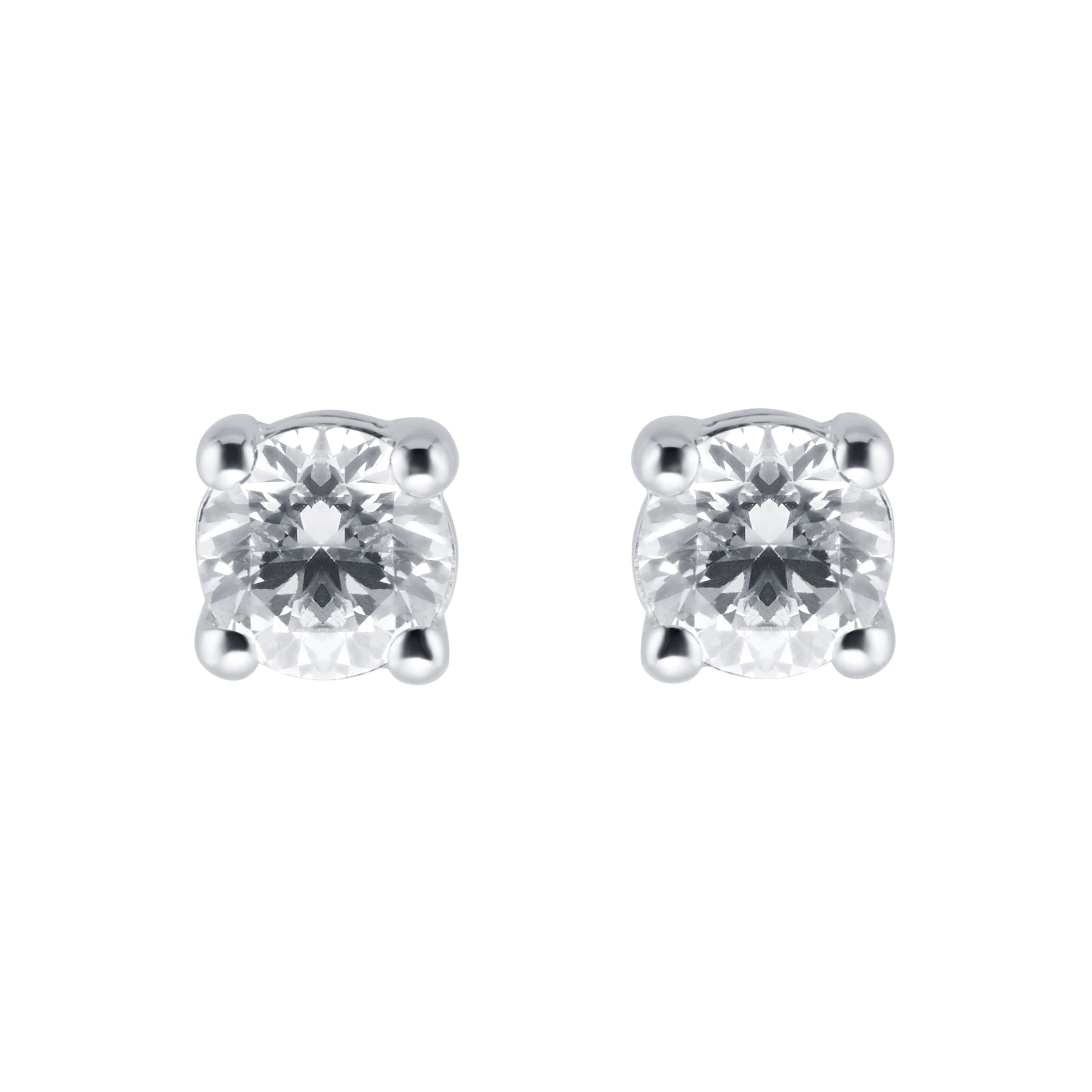 Libretto 18ct White Gold 0.50cttw Diamond Stud Earrings