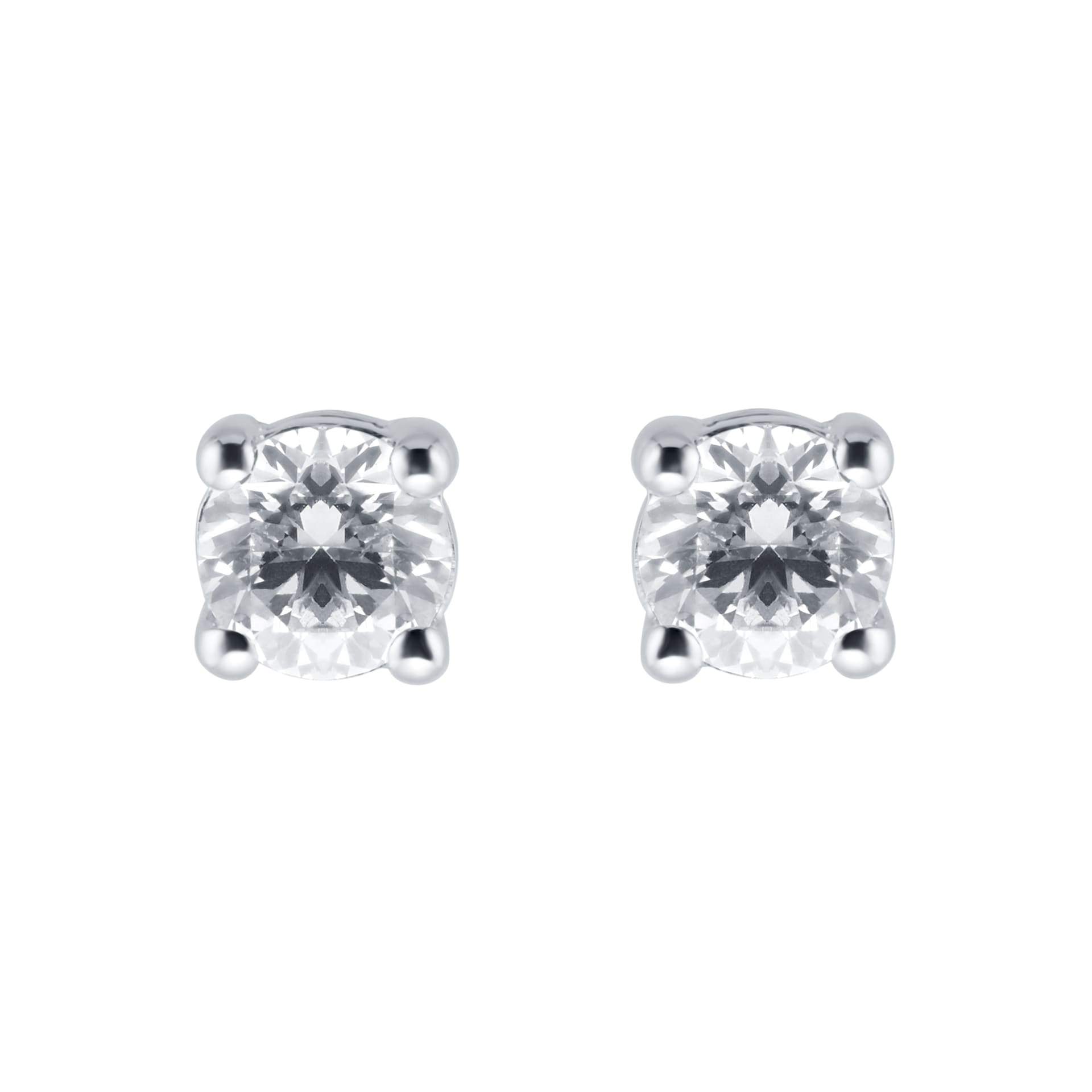 Mappin & Webb Libretto 18ct White Gold 0.80ct Diamond Stud Earrings