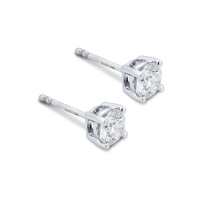 Mappin & Webb Libretto 18ct White Gold 0.80ct Diamond Stud Earrings