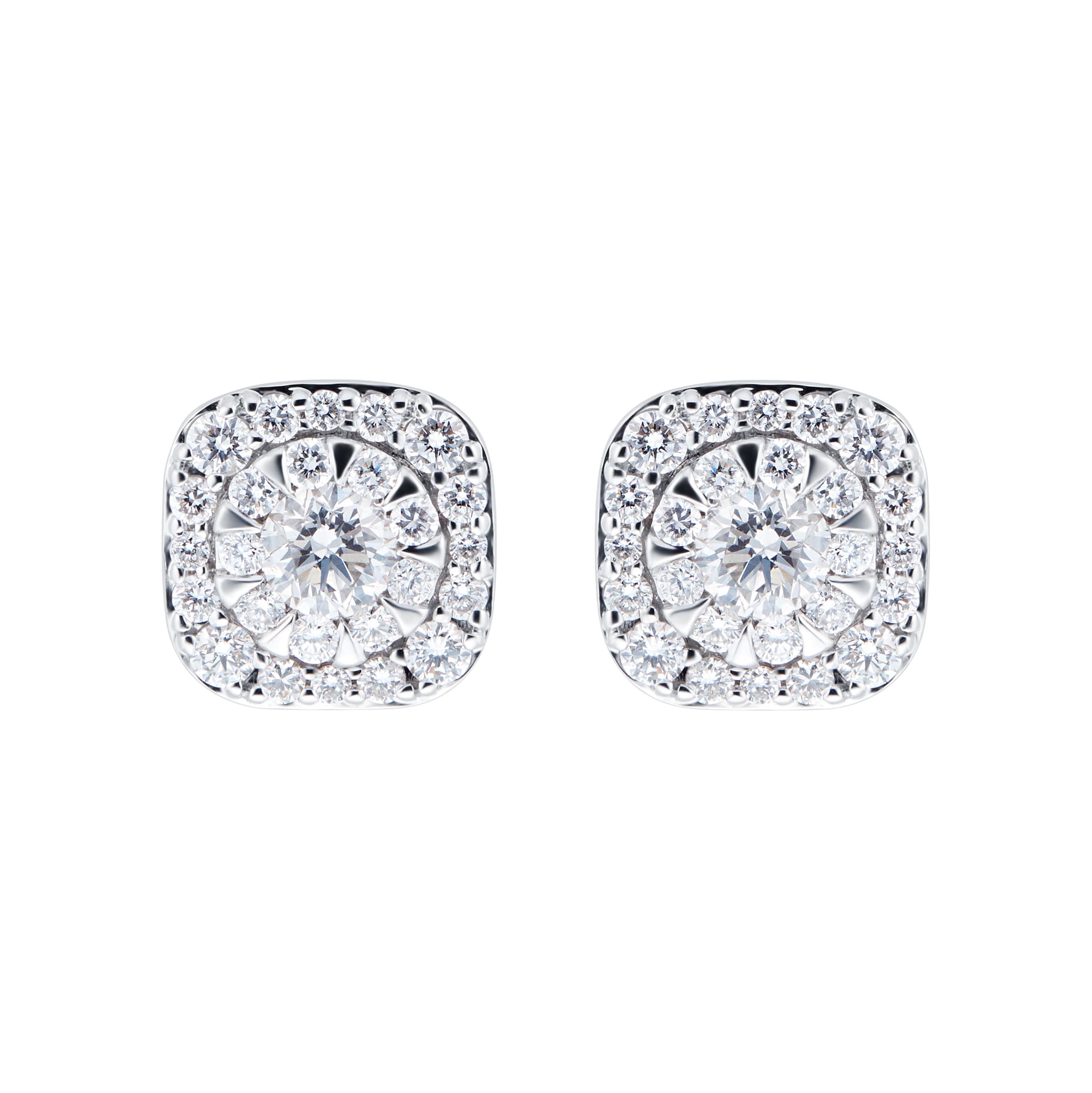 Masquerade 18ct White Gold 0.61cttw Diamond Stud Earrings