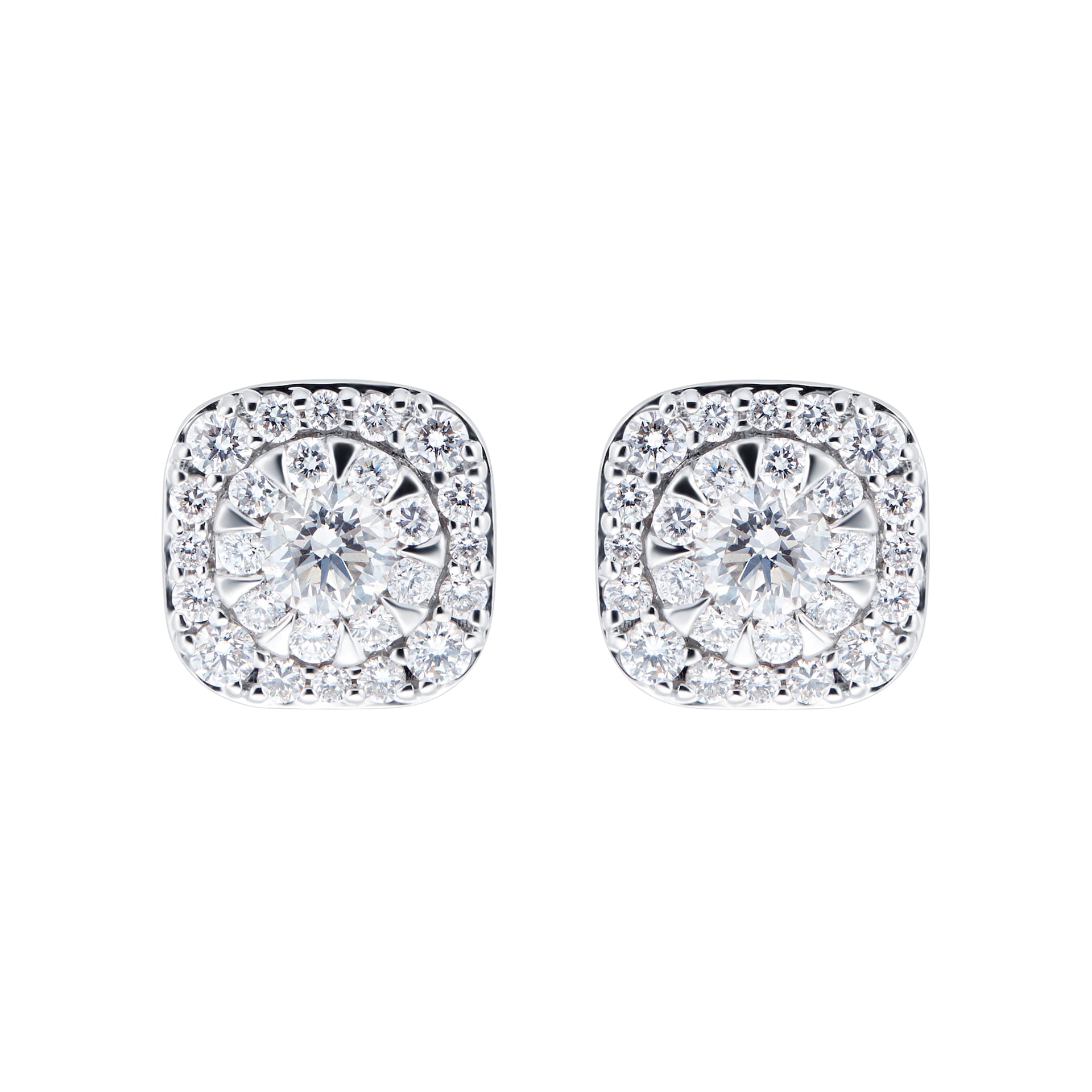 Mappin & Webb Masquerade 18ct White Gold 0.61cttw Diamond Stud Earrings