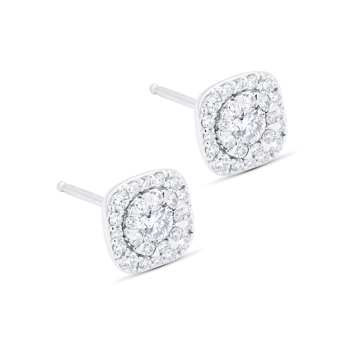 Mappin & Webb Masquerade 18ct White Gold 0.61cttw Diamond Stud Earrings