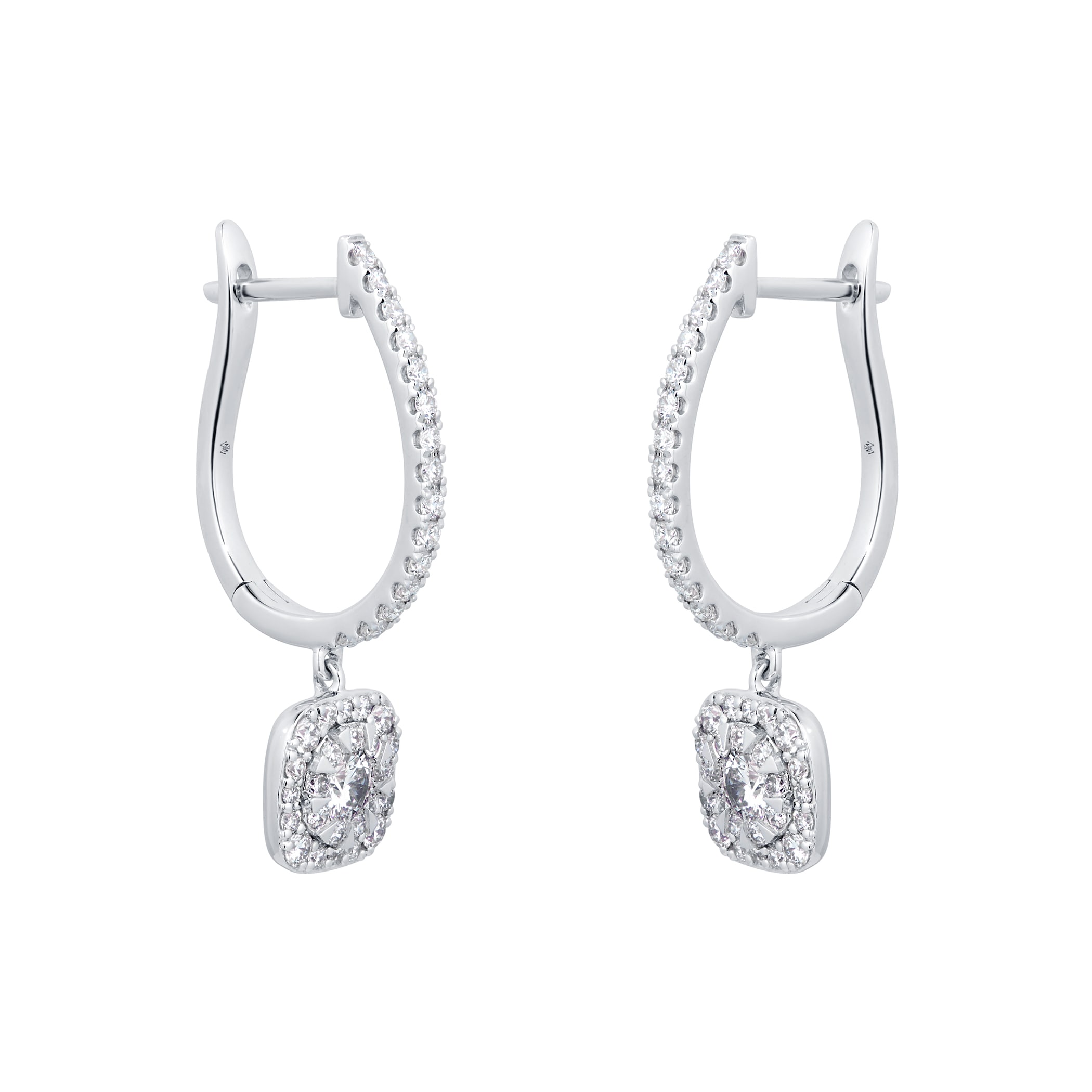 Mappin & Webb Masquerade 18ct White Gold 0.84cttw Diamond Drop Earrings Mappin & Webb Masquerade 18ct White Gold 0.84cttw Diamond Drop Earrings