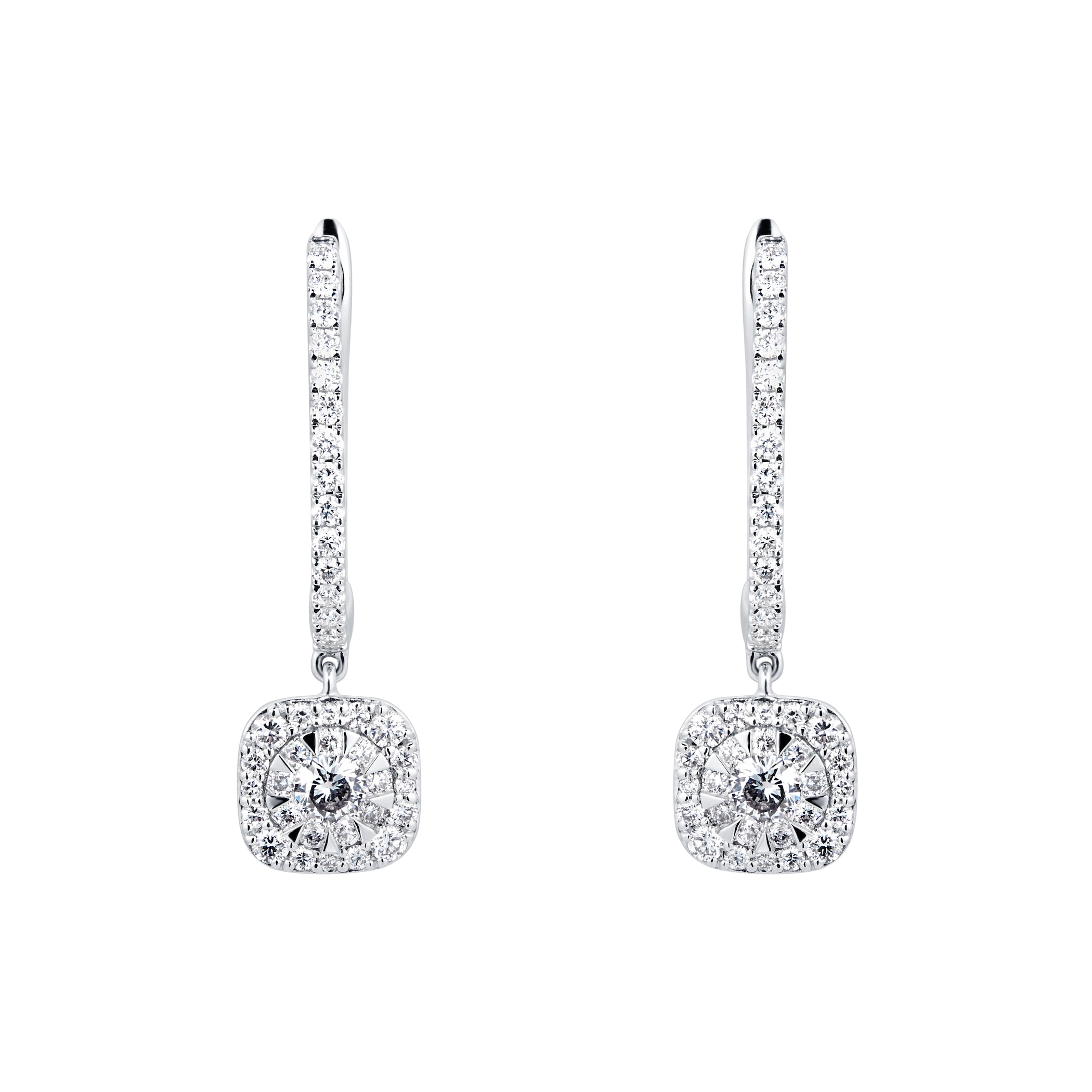 Mappin & Webb Masquerade 18ct White Gold 0.84cttw Diamond Drop Earrings Mappin & Webb Masquerade 18ct White Gold 0.84cttw Diamond Drop Earrings